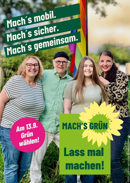 Die Spitzenkandidierenden Tanja Schumacher, Ulrich van Triel, Sandra Neemann und Mareike Backhaus